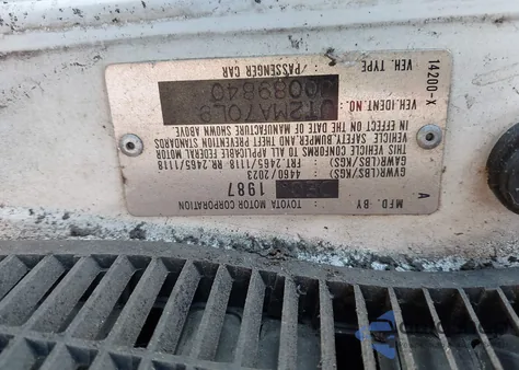 1988 Toyota Supra z USA, uszkodzony, nr VIN JT2MA70L9J0089840